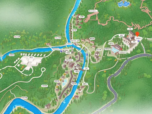 屯溪结合景区手绘地图智慧导览和720全景技术，可以让景区更加“动”起来，为游客提供更加身临其境的导览体验。